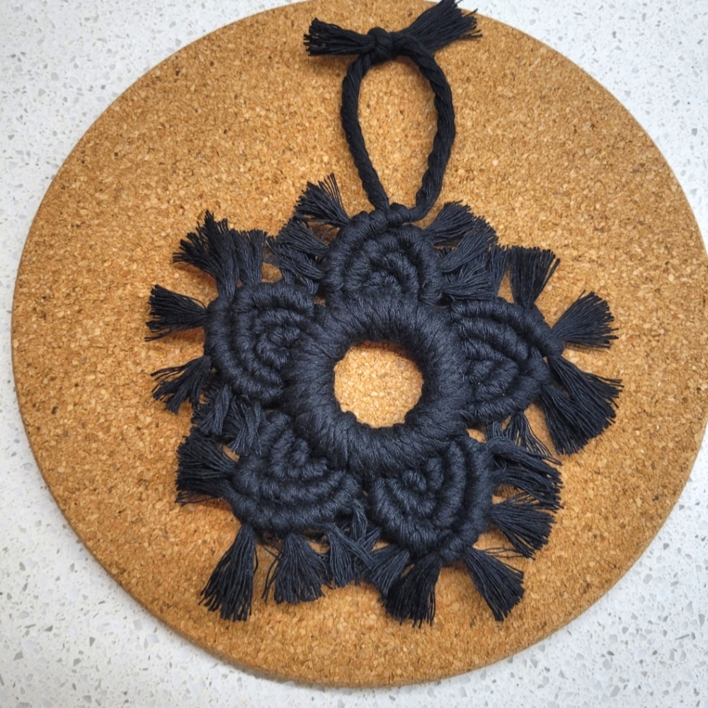 Macrame star ornament